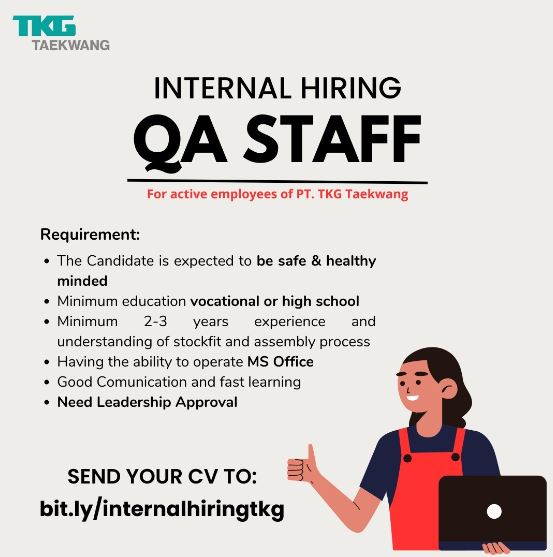 Internal Hiring PT TKG Taekwang Indonesia Subang